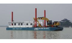 HID - 40 and 45 Tonnage Excavator Supporting Barge - Sand Mining Works