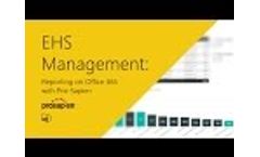 EHS Management: Reporting on Office 365 with Pro-Sapien Video