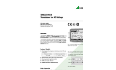 SINEAX - Model U553 - Transducer for AC Voltage - Datasheet
