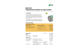 KINAX 2W2 Programmable Transmitter for Angular Position - Data Sheet