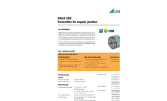 KINAX 3W2 Transmitter for Angular Position - Data Sheet