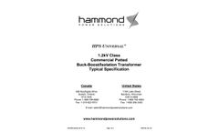1200V Class Commercial Potted Buck-Boost Isolation Transformer Typical - Specification