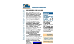 Dongan - Model ES-31 - Three Phase Transformers Brochure