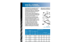 Dongan - Model ES-11 Series - Single-Phase Encapsulated Transformers Brochure