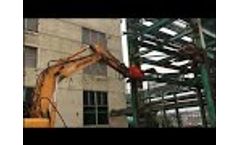 Use hydraulic shear cut off steal bar