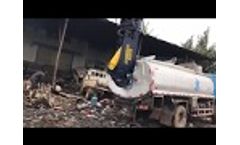Cut off tank by hydraulic shear