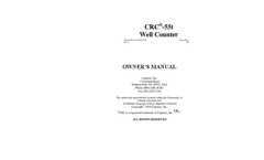 Capintec - Model CRC-55tW - Dose Calibrator/Well Counter Brochure