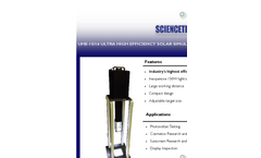 Sciencetech - Model 166-9028 - (UHE-NL-150) Class A Solar Simulator Work Station 150x150mm Target Size - Brochure