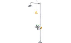Front Safety - Model SUS304 - Wall Mounted Type Eyewash Shower