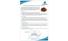 Hydronix Sensors for Concentration Measurement in Powder Production - Application note