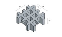 NA-ME - Model 19 x 19 x h30 - Composite (GFRP) Gratings