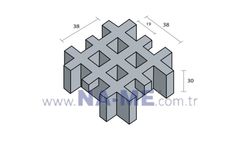 NA-ME - Model 19 x 19 x h30 - Composite (GFRP) Gratings