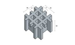 NA-ME - Model 19 x 19 x h38 - Composite (GFRP) Gratings