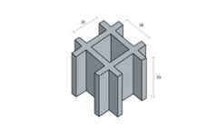 NA-ME - Model 38 x 38 x h50 - Composite (GFRP) Gratings