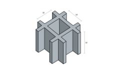 NA-ME - Model 50 x 50 x h50 - Composite (GFRP) Gratings