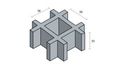 NA-ME - Model 38 x 38 x h30 - Composite (GFRP) Gratings