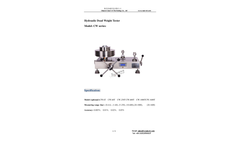 Model CW - Hydraulic Dead Weight Tester - Brochure