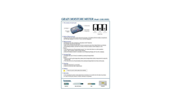 G-Won - Model GMK - 303RS - Grain Moisture Meters Brochure