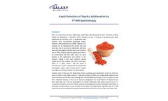FT-NIR Spectroscopy in Rapid Detection of Paprika Adulteration - Brochure