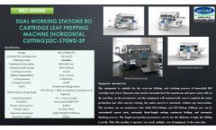 Second RO Tech - Model SEC-70WD - Fully automated domestic RO element leaf prepping machine