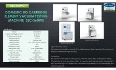 Second RO Tech - Model SEC-60WU - RO air-tight tester