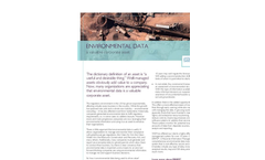 Environmental Data – A Valuable Corporate Asset Brochure