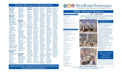Solar Energy International Annual Report 2004
