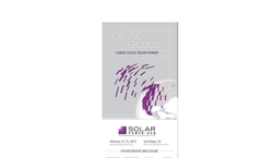 Solar Power-Gen Conference & Exhibition 2013 - Sponsorship Brochure