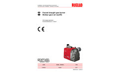 Riello - Model RDBS0.1 - 960 T / 3769000 - One Stage Gas Burners - Manual