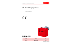 Riello - Model 40 GS 3 - Gas Burners - Manual