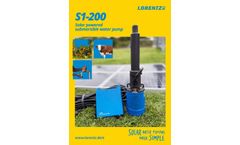 Lorentz - Model S1-200 - Portable Self-Install Solar Water Pump - Brochure
