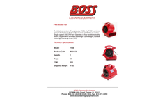 BOSS - Model F400 - Mini Blower Fan - Brochure