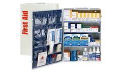 First-Aid-Only - Model 248OPF - 150 Person 4 Shelf First Aid Metal Cabinet, ANSI B+, Type I & II with Medication