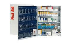 First Aid Only - Model 249OPAC - 200 Person 5 Shelf First Aid Industrial Metal Cabinet with Pocket Liner