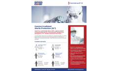 GammaGuard CE - Model CE11026CIS - Tunnelized Elastic Wrist Bound Seam Clean Processed Sterile Frock Coverall Brochure