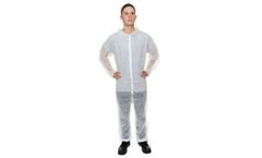 Polypropylene - Model 2012 - Coverall, White, Elastic Wrist and Open Ankle