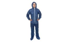 Polypropylene - Model N2019 - Blue Coverall with Hood and Boot