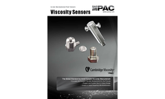 Cambridge-Viscosity - Model 372  - In-Line Viscometer- Flow Through Sensor-Brochure