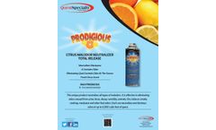 QuestSpecialty Prodigious - Model 3040 - Citrus Total Release Malodor Neutralizer - Datasheet