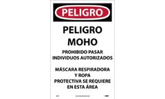 NMC - Model D995 - Danger Microbial Hazard Spanish Paper Sign