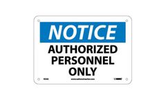 NMC - Model N34A - Authorized Personnel Only Sign - Standard Aluminum