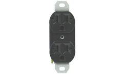 Vertical-Crop - Model 120/240 20A - Black Universal Duplex Outlet