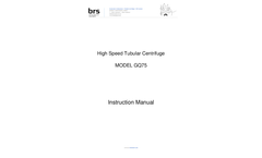 BRS-Biotech - Model GQ - High-Speed Tubular Centrifuges Brochure