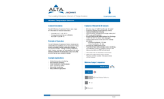 Alta - Model AA - Battery Powered Wireless Temperature Sensor  Brochure