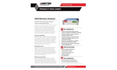 Ametek - Model 5820 - Moisture Analyzer - Datasheet