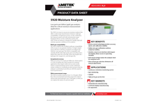 AMETEK PI - Model 5920 UHP - Moisture Analyzer - Datasheet