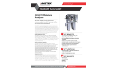 AMETEK Model 3050 TE Moisture Analyzer Datasheet