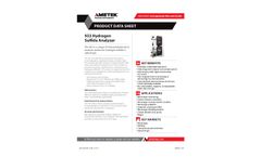 933 Hydrogen Sulfide Analyzer - Datasheet