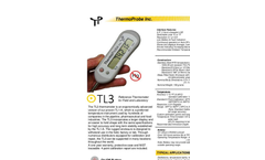 Model TL3 - Large Display Portable Stem Thermometer Brochure