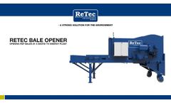 ReTec baleopener opening RDF bales at a waste-to-energy plant - Video
